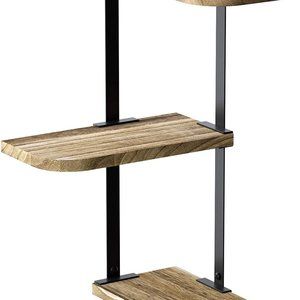 New Rustic Wood Corner Shelf Wall Mount of 3 Tier